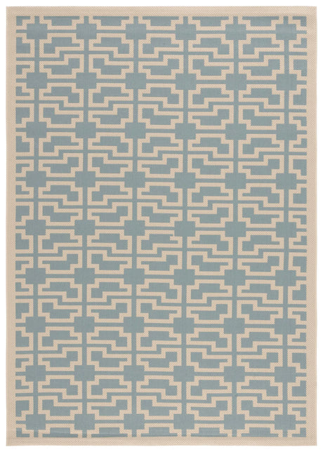 Safavieh Courtyard 4'-0" x 5'-7" Rug in Aqua / Beige