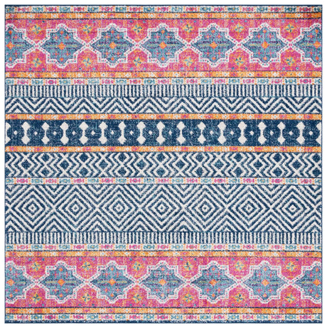 Safavieh Madison 6'-7" x 6'-7" Rug in Navy / Ivory