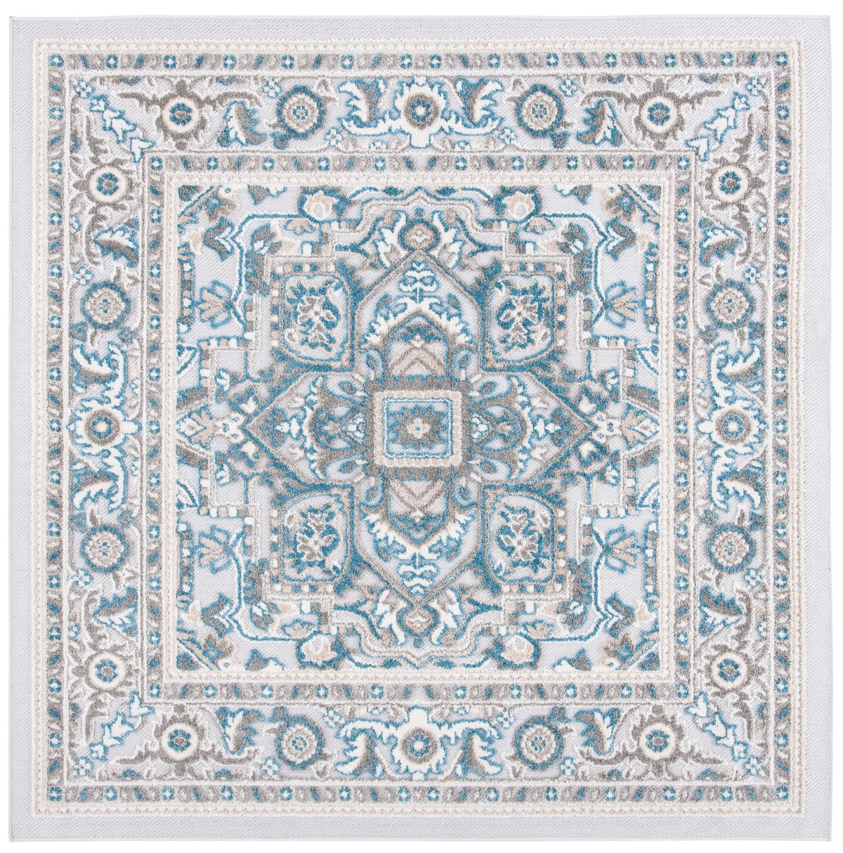 Safavieh Cabana 6'-7" x 6'-7" Rug in Navy / Grey