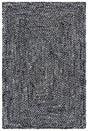 Safavieh Braided 4'-0" x 6'-0" Rug in Black / Ivory