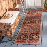 Safavieh Veranda 2'-3" x 8'-0" Rug in Red / Chocolate