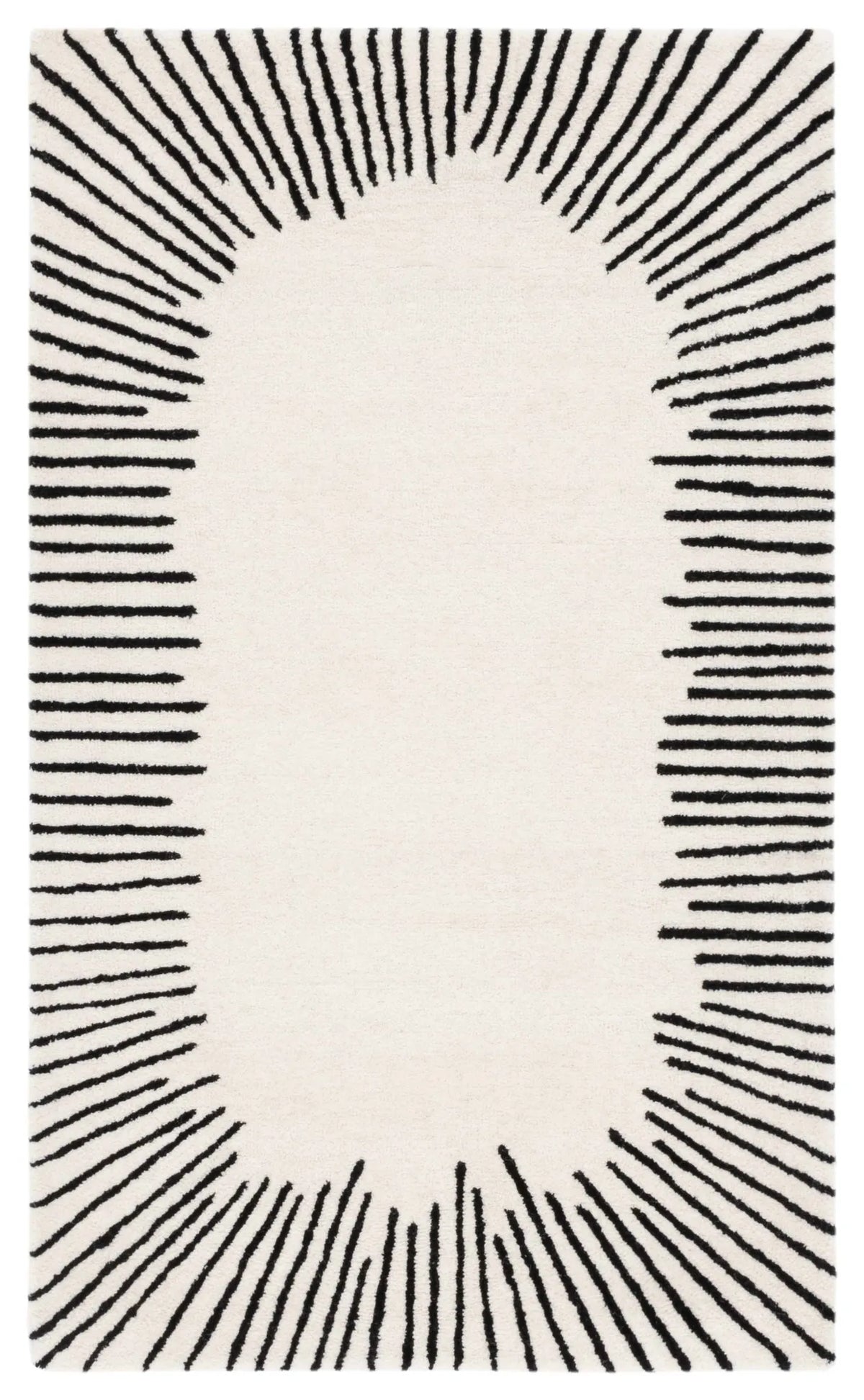 Safavieh Fifth Avenue 3'-0" x 5'-0" Rug in Ivory / Black