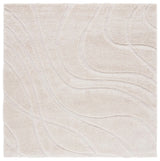 Safavieh Florida Shag 6'-7" x 6'-7" Rug in Creme / Creme