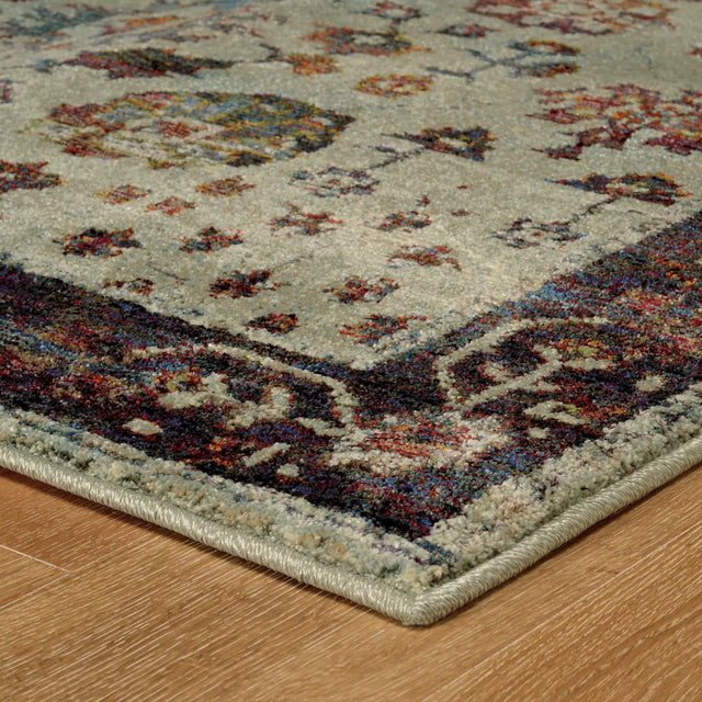 Oriental Weavers Sphinx Andorra 6842D Stone/Red Rugs - corner detail
