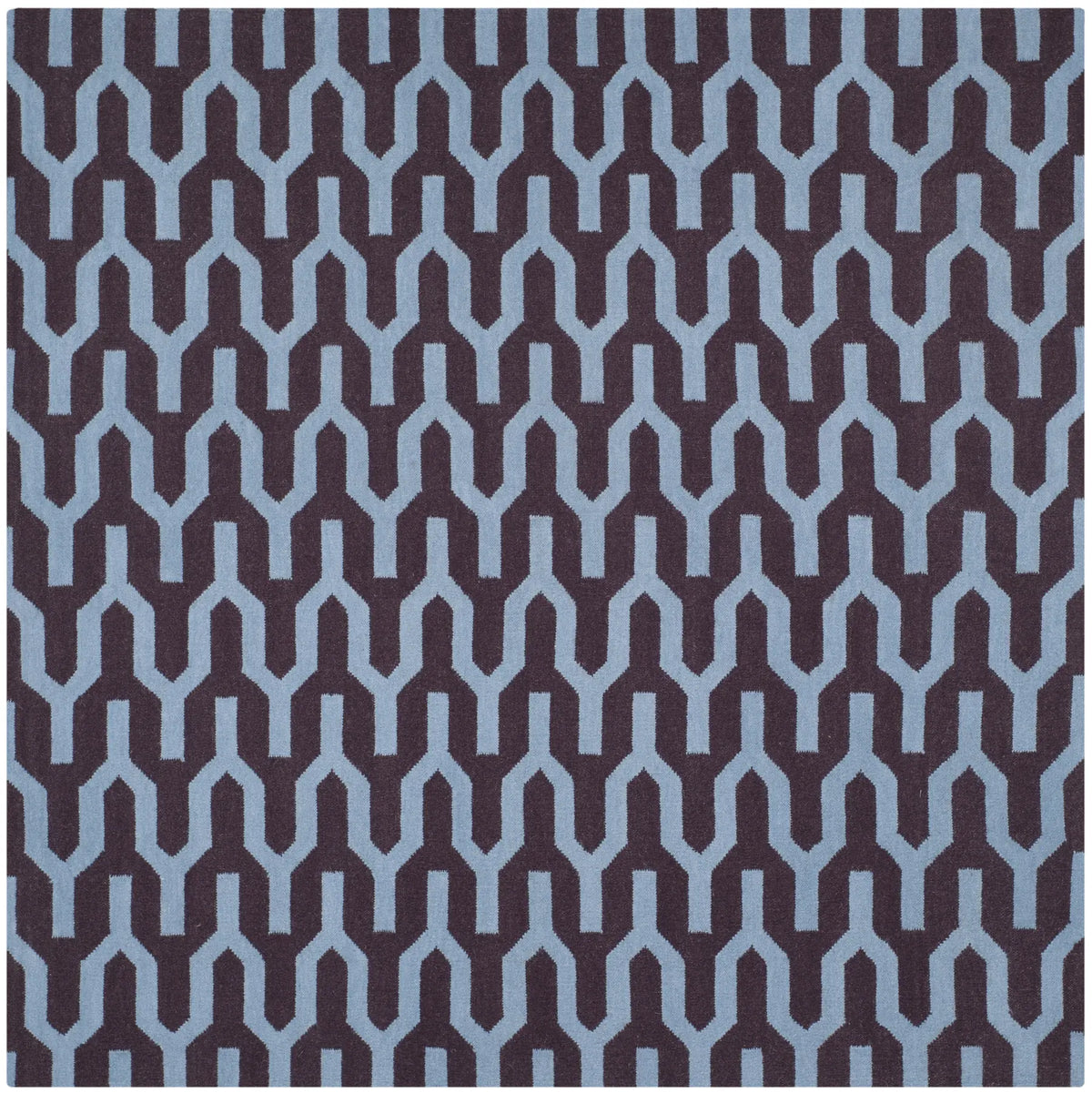 Safavieh Dhurries 7'-0" x 7'-0" Rug in Purple / Blue