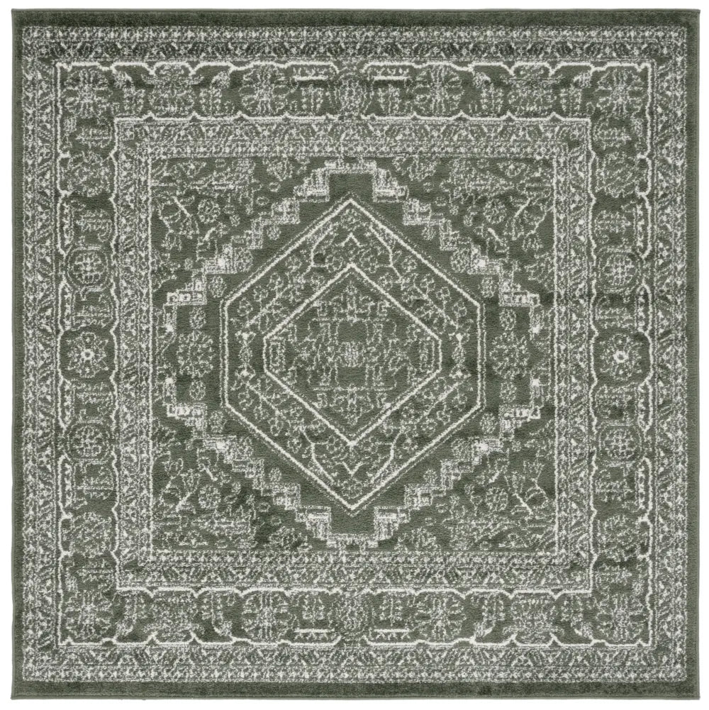 Safavieh Adirondack 6'-0" x 6'-0" Rug in Dark Green / Ivory