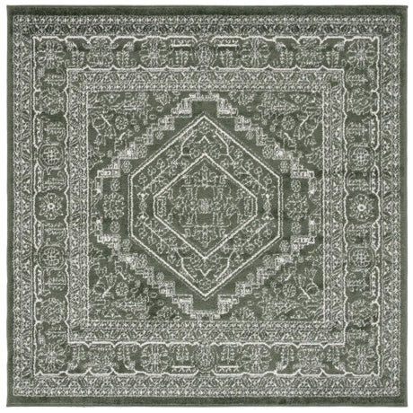 Safavieh Adirondack 6'-0" x 6'-0" Rug in Dark Green / Ivory