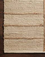 Loloi Bodhi Bod-04 Ivory/Natural Rugs - corner on wood