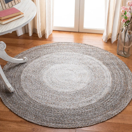 Safavieh Braided 5'-0" x 5'-0" Rug in Brown / Beige