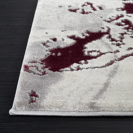 Safavieh Craft 4'-0" x 6'-0" Rug in Grey / Wine