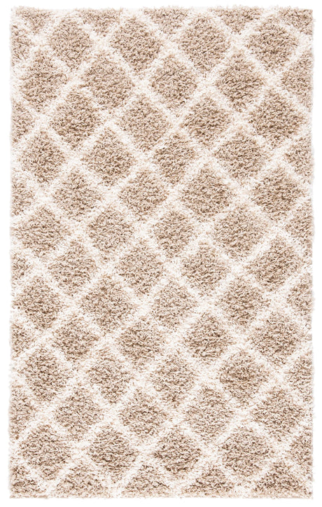 Safavieh Sgd-Dallas Shag 3'-0" x 5'-0" Rug in Beige / Ivory