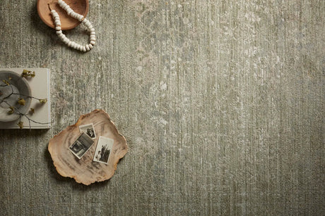 Loloi Indra Ina-06 Sage/Natural Rug - styled aerial 1
