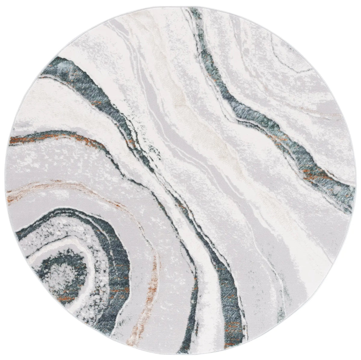 Safavieh Alenia 100 6'-7" x 6'-7" Rug in Grey / Ivory