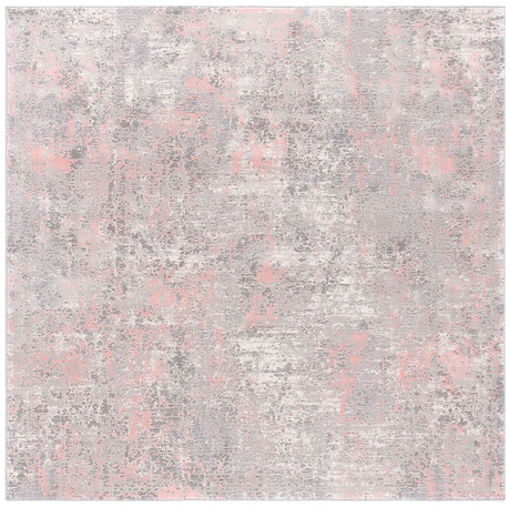 Safavieh Meadow 500 6'-7" x 6'-7" Rug in Grey / Pink