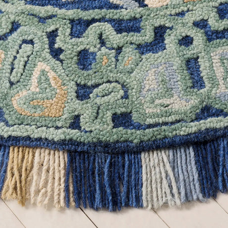 Safavieh Blossom 6'-0" x 6'-0" Rug in Navy / Green