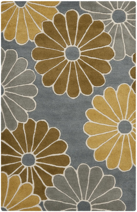 Safavieh Soho 2'-0" x 3'-0" Rug in Grey / Yellow