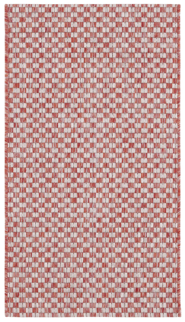 Safavieh Courtyard 2'-0" x 3'-7" Rug in Rust / Light Grey