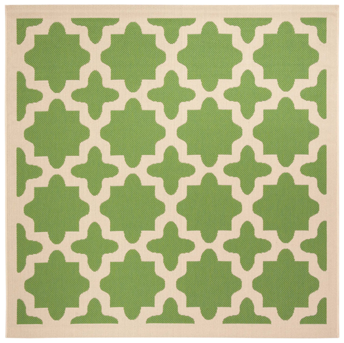 Safavieh Courtyard 5'-3" x 5'-3" Rug in Green / Beige