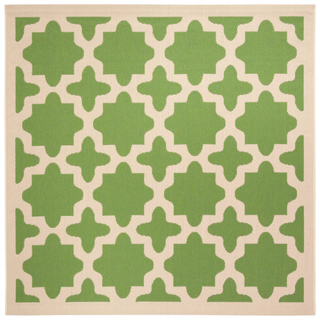 Safavieh Courtyard 5'-3" x 5'-3" Rug in Green / Beige