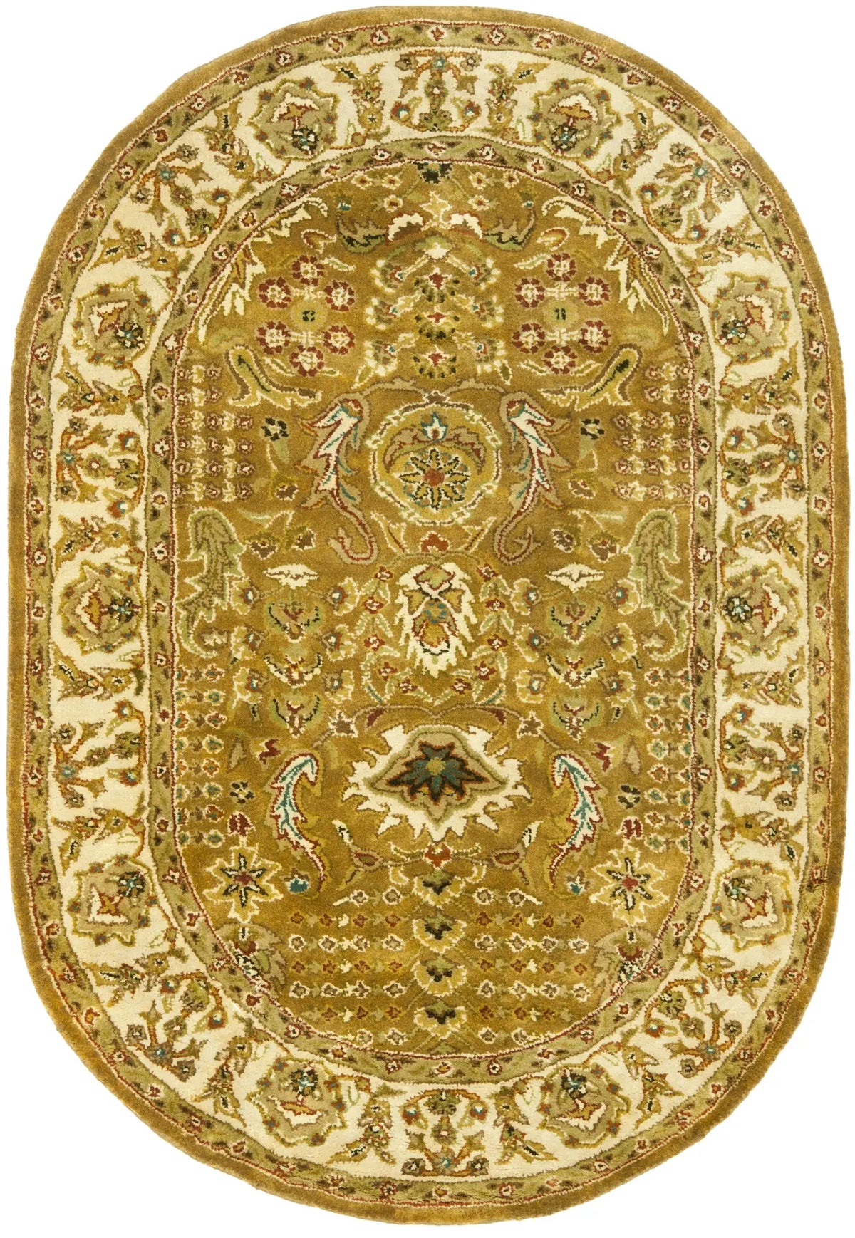 Safavieh Classic 4'-6" x 6'-6" Rug in Gold / Beige