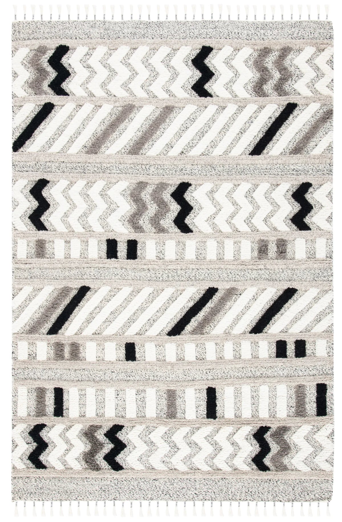Safavieh Casablanca 4'-0" x 6'-0" Rug in Ivory / Black