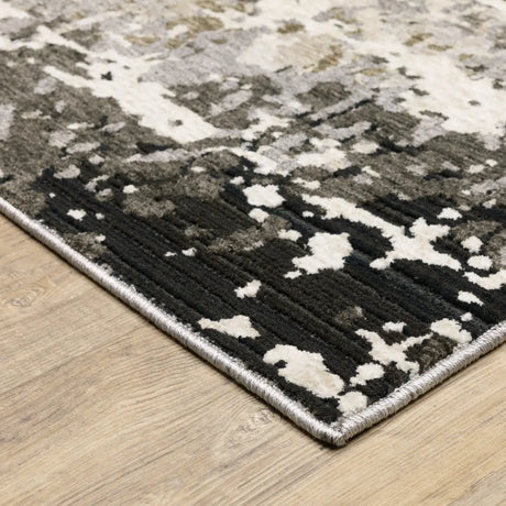 Oriental Weavers Sphinx Nebulous 091L9 Grey/ Beige Rugs - corner detail