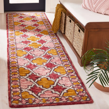 Safavieh Aspen 2'-3" x 9'-0" Rug in Pink / Yellow