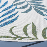Safavieh Courtyard 6'-7" x 6'-7" Rug in Beige / Green Blue