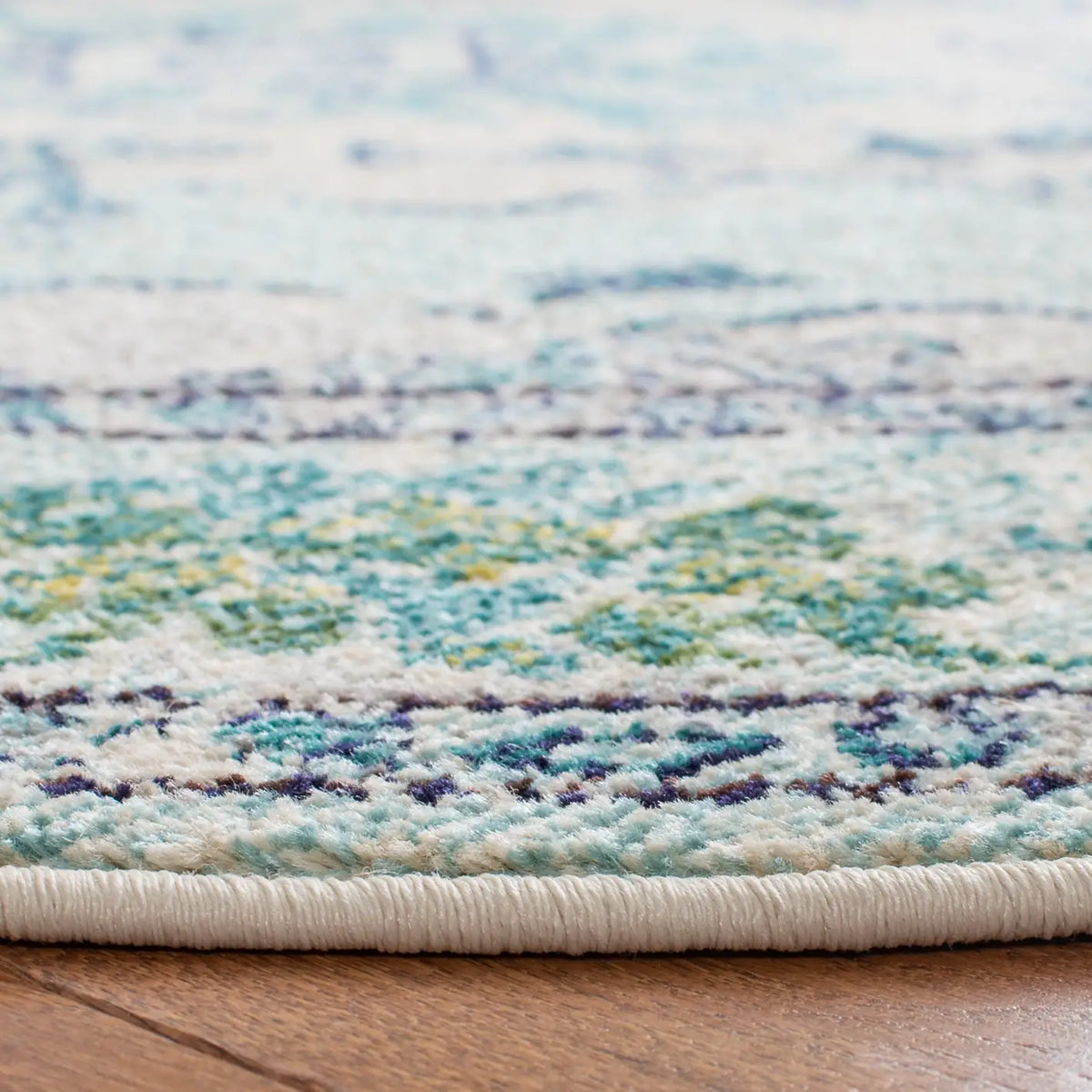 Safavieh Monaco 5'-0" x 5'-0" Rug in Light Blue / Ivory