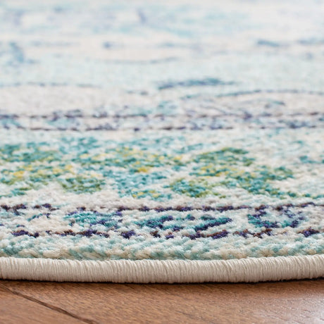 Safavieh Monaco 5'-0" x 5'-0" Rug in Light Blue / Ivory