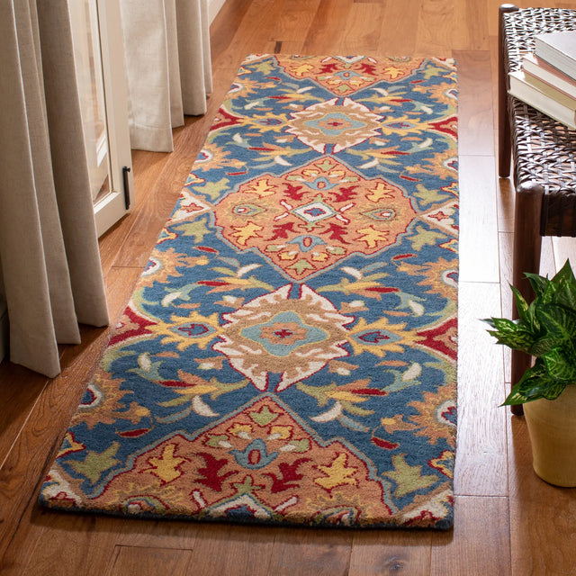 Safavieh Heritage 2'-3" x 10'-0" Rug in Camel / Blue