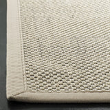 Safavieh Natural Fiber 4'-0" x 6'-0" Rug in Black / Ivory