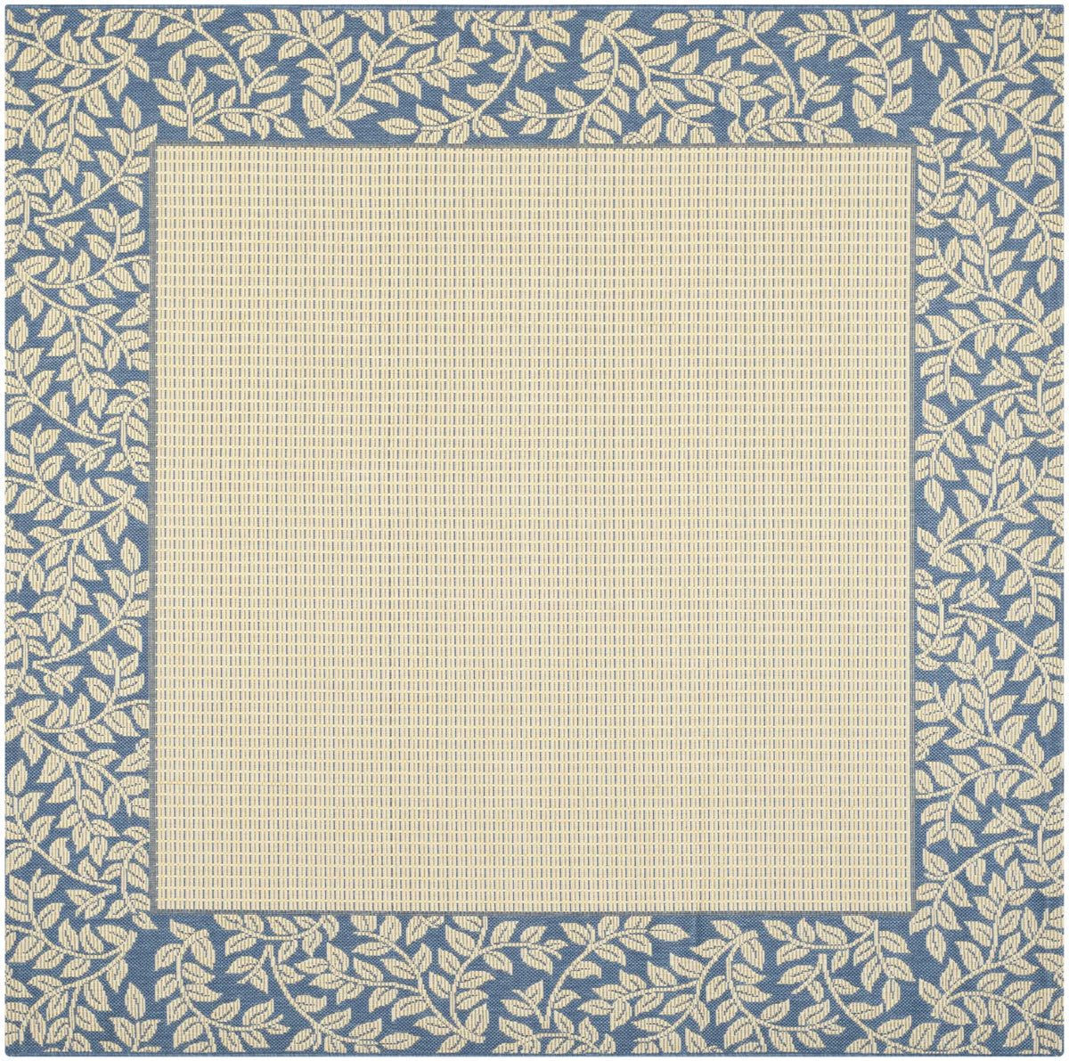 Safavieh Courtyard 6'-7" x 6'-7" Rug in Natural / Blue