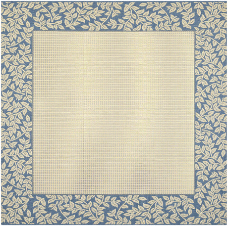 Safavieh Courtyard 6'-7" x 6'-7" Rug in Natural / Blue