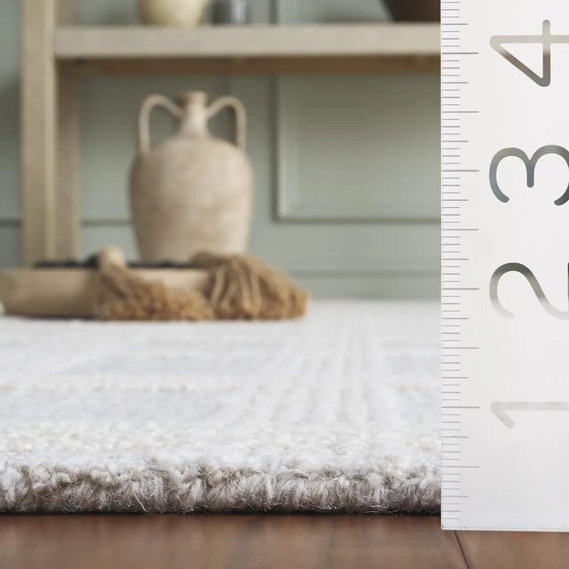 Safavieh Genre 4'-0" x 6'-0" Rug in Silver / Ivory
