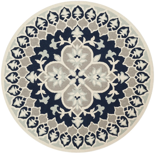 Safavieh Bellagio 5'-0" x 5'-0" Rug in Navy Blue / Ivory