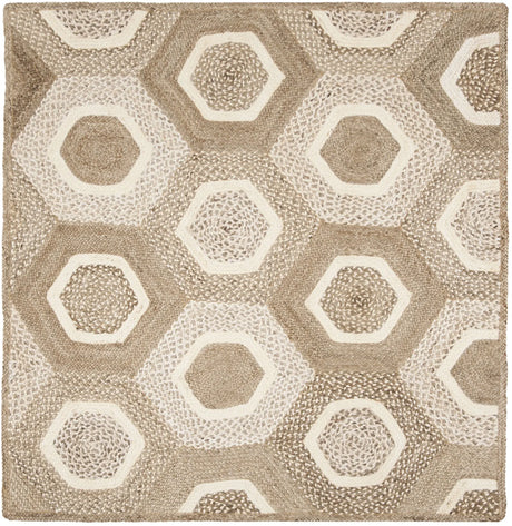 Safavieh Natural Fiber 6'-0" x 6'-0" Rug in Grey / Ivory