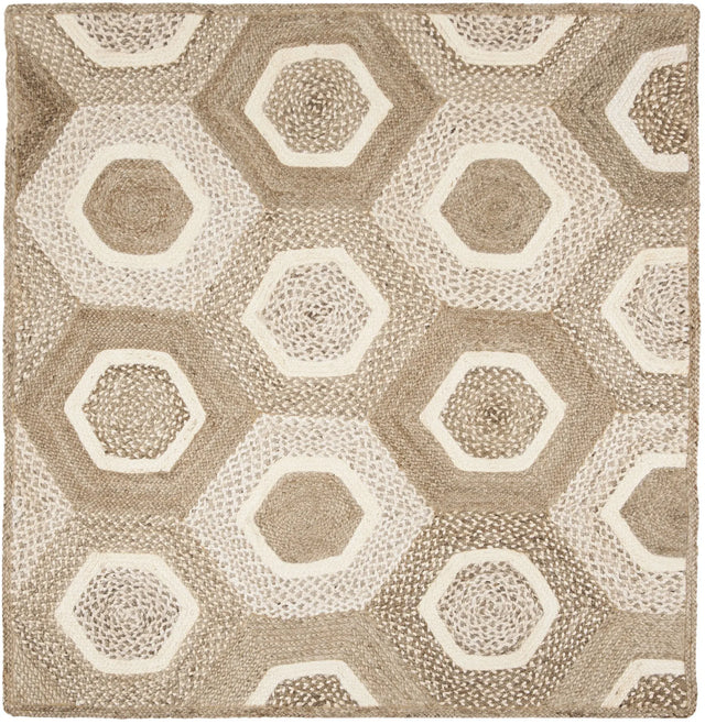Safavieh Natural Fiber 6'-0" x 6'-0" Rug in Grey / Ivory
