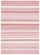 Safavieh Striped Kilim 4'-0" x 6'-0" Rug in Pink / Ivory