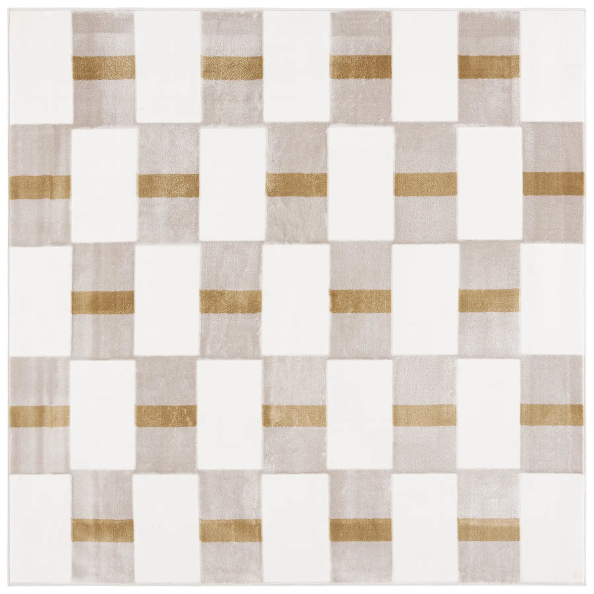 Safavieh Groove 6'-7" x 6'-7" Rug in Ivory / Gold