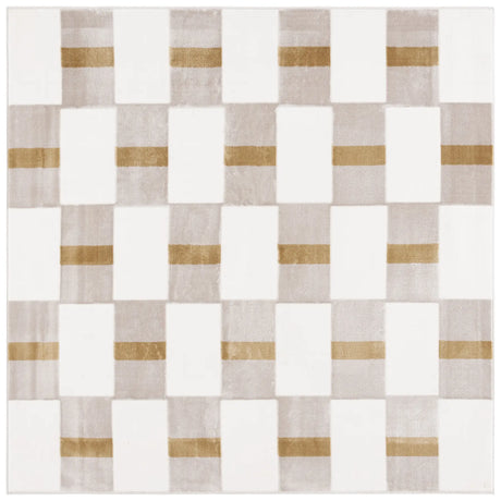 Safavieh Groove 6'-7" x 6'-7" Rug in Ivory / Gold