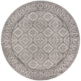 Safavieh Tulum 5'-0" x 5'-0" Rug in Dark Grey / Ivory