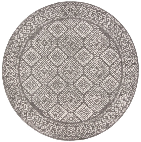 Safavieh Tulum 5'-0" x 5'-0" Rug in Dark Grey / Ivory