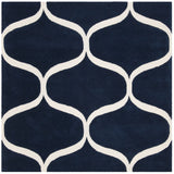 Safavieh Cambridge 6'-0" x 6'-0" Rug in Dark Blue / Ivory
