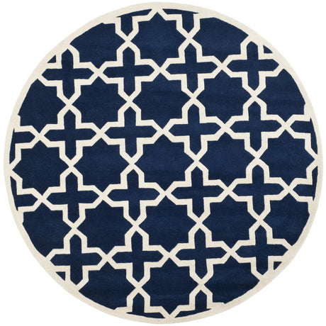 Safavieh Chatham 7'-0" x 7'-0" Rug in Dark Blue / Ivory