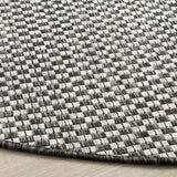 Safavieh Courtyard 10'-0" x 10'-0" Rug in Black / Light Grey
