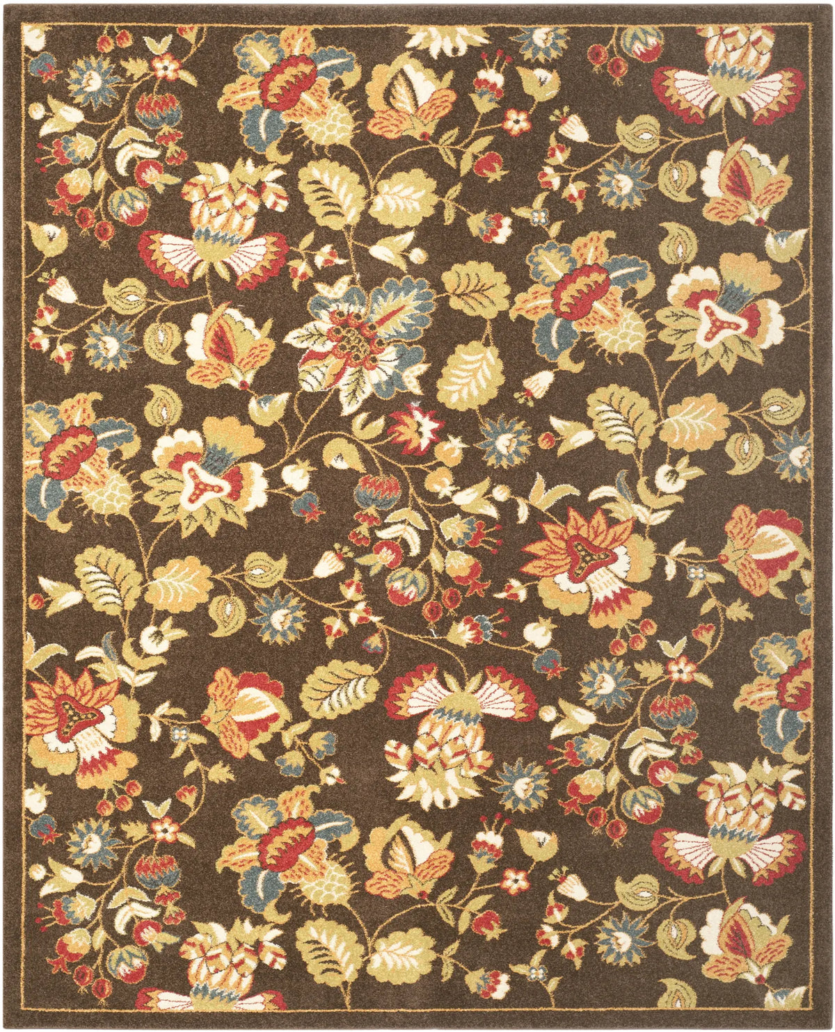Safavieh Newbury 8'-0" x 10'-0" Rug in Brown / Green
