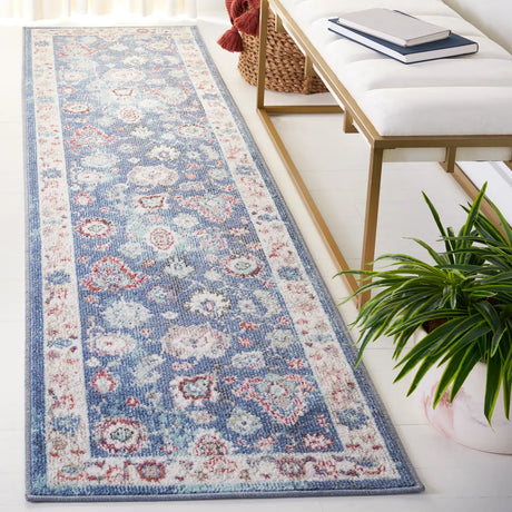 Safavieh Phoenix 500 2'-2" x 9'-0" Rug in Navy / Ivory