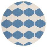 Safavieh Courtyard 5'-3" x 5'-3" Rug in Beige / Blue