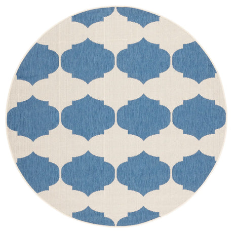 Safavieh Courtyard 5'-3" x 5'-3" Rug in Beige / Blue